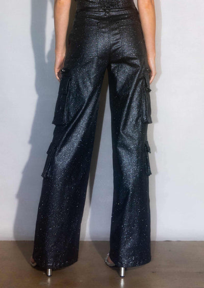 Metallic Cargo Pants