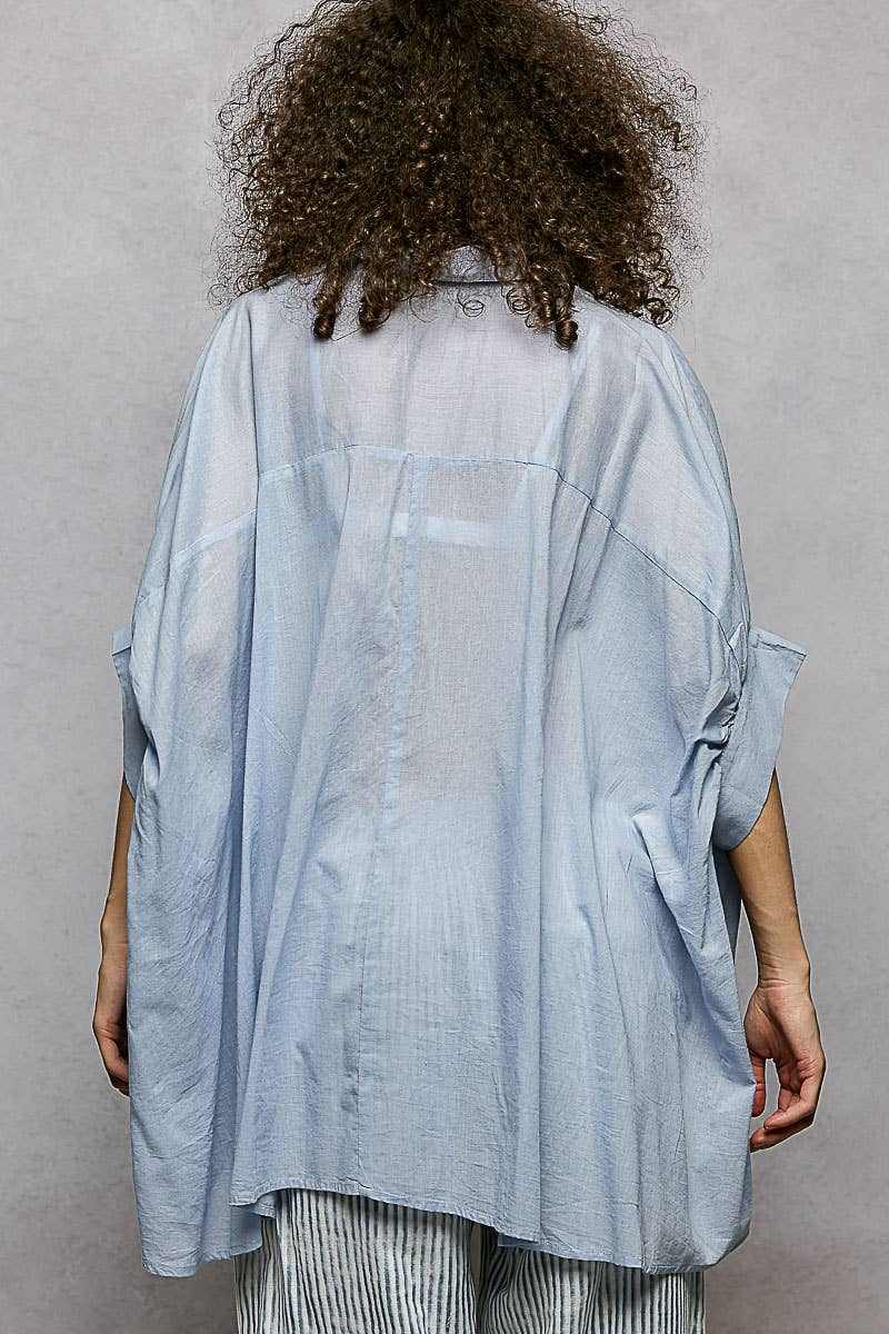 Short Sleeve Embroidered Relaxed Fit Shirt