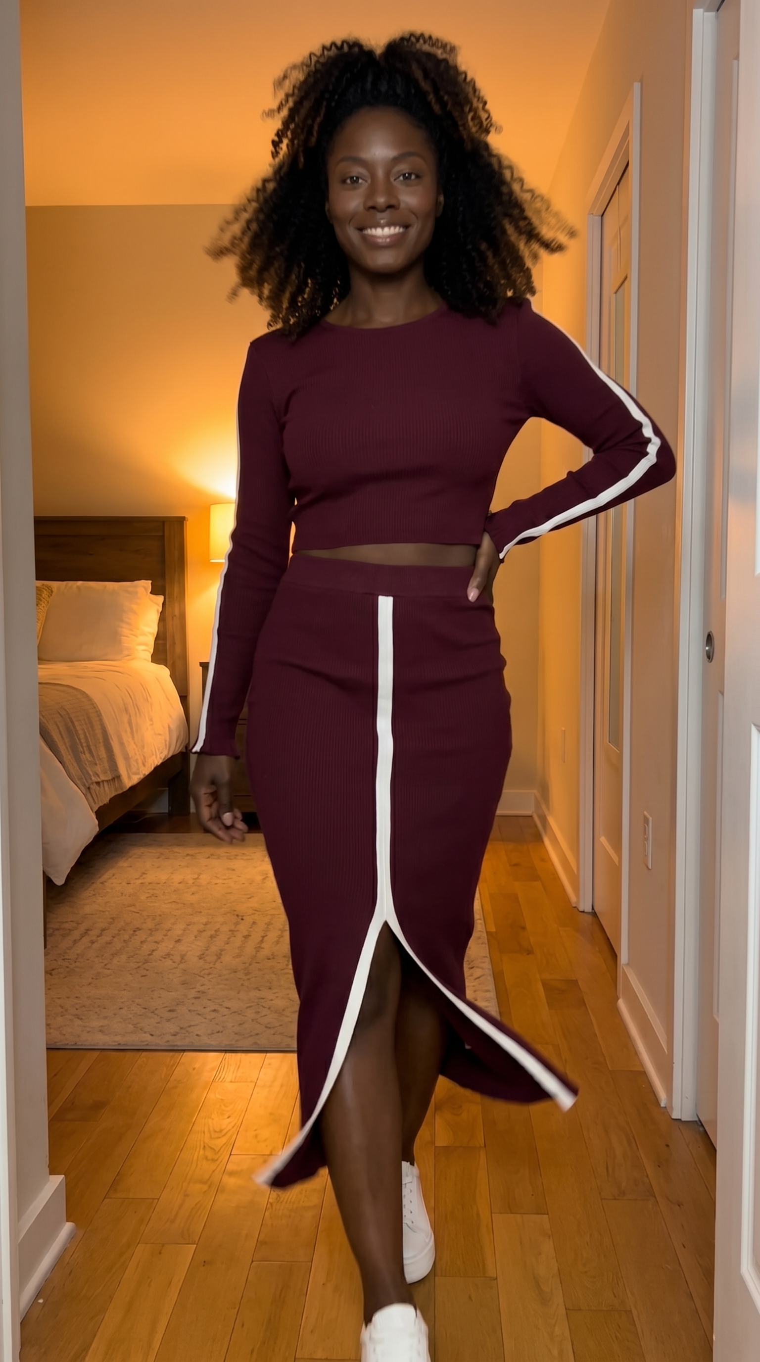 Athleisure Ribbon Stripe Commuter Casual Suit