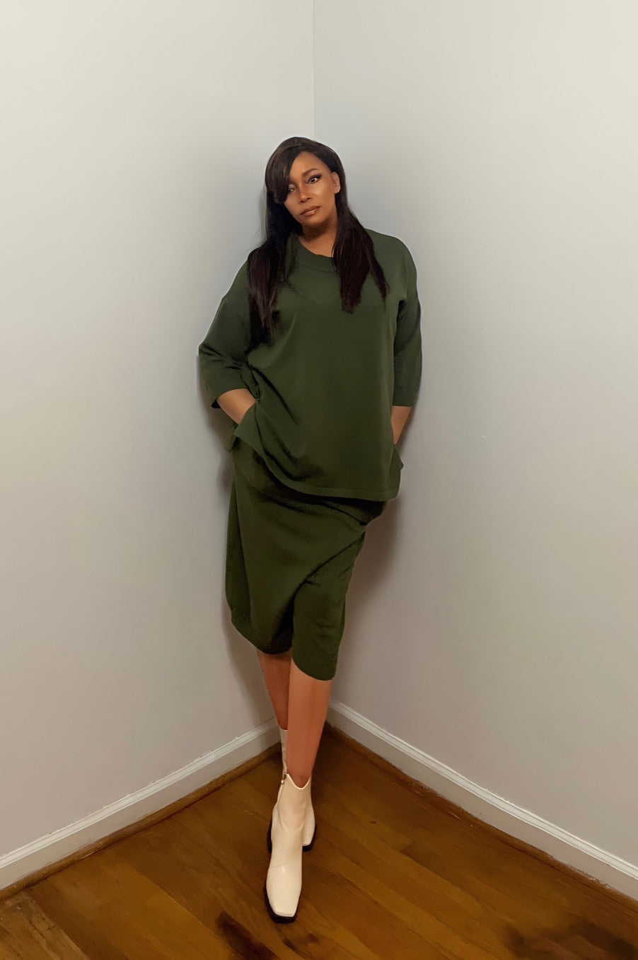 Green Sweater Set