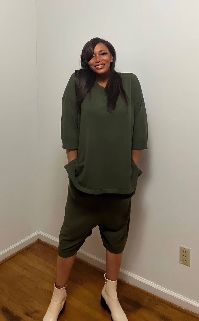 Green Sweater Set