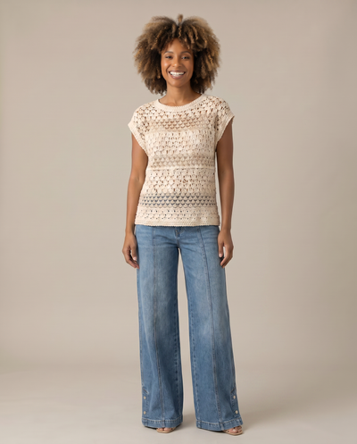 Palazzo Style Wide Leg Jeans