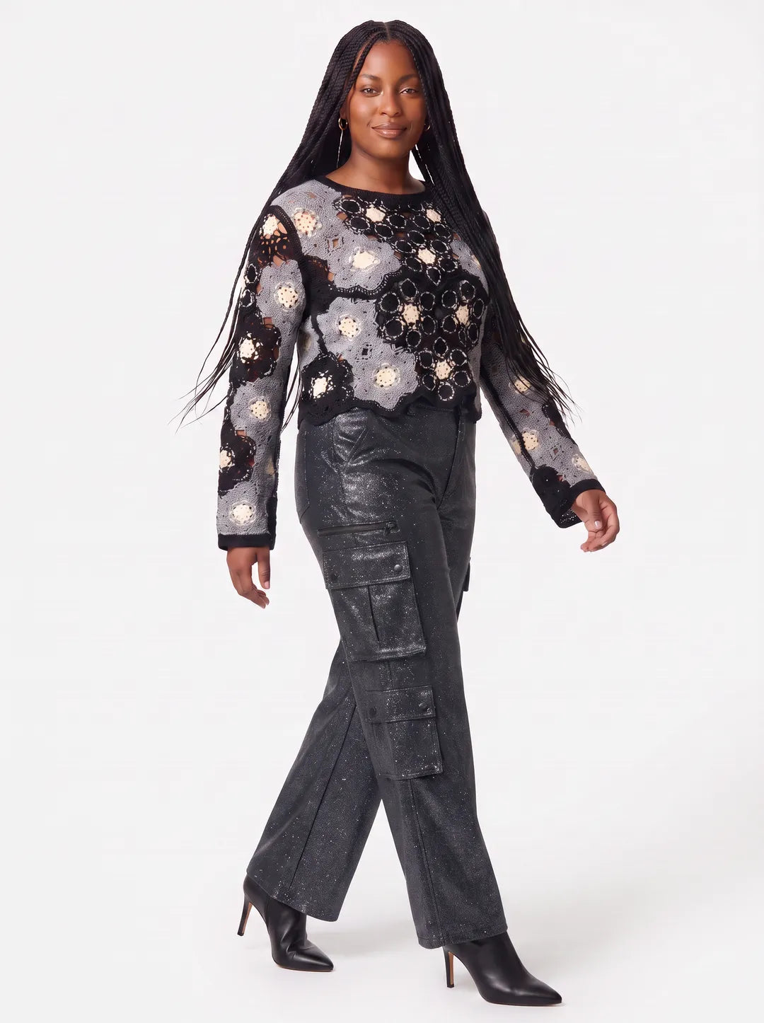 Metallic Cargo Pants