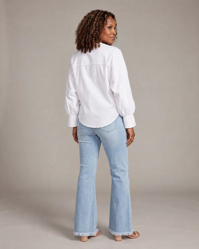 White Long Sleeve Versatile Essential Blouse