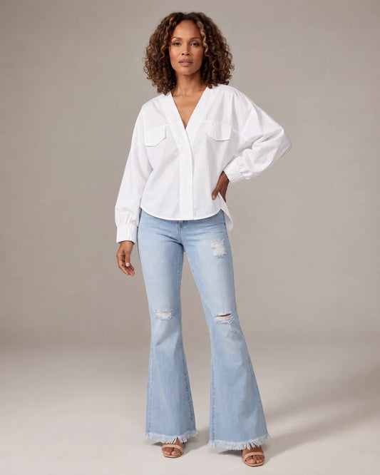 Nia Blouse Denim Front v2