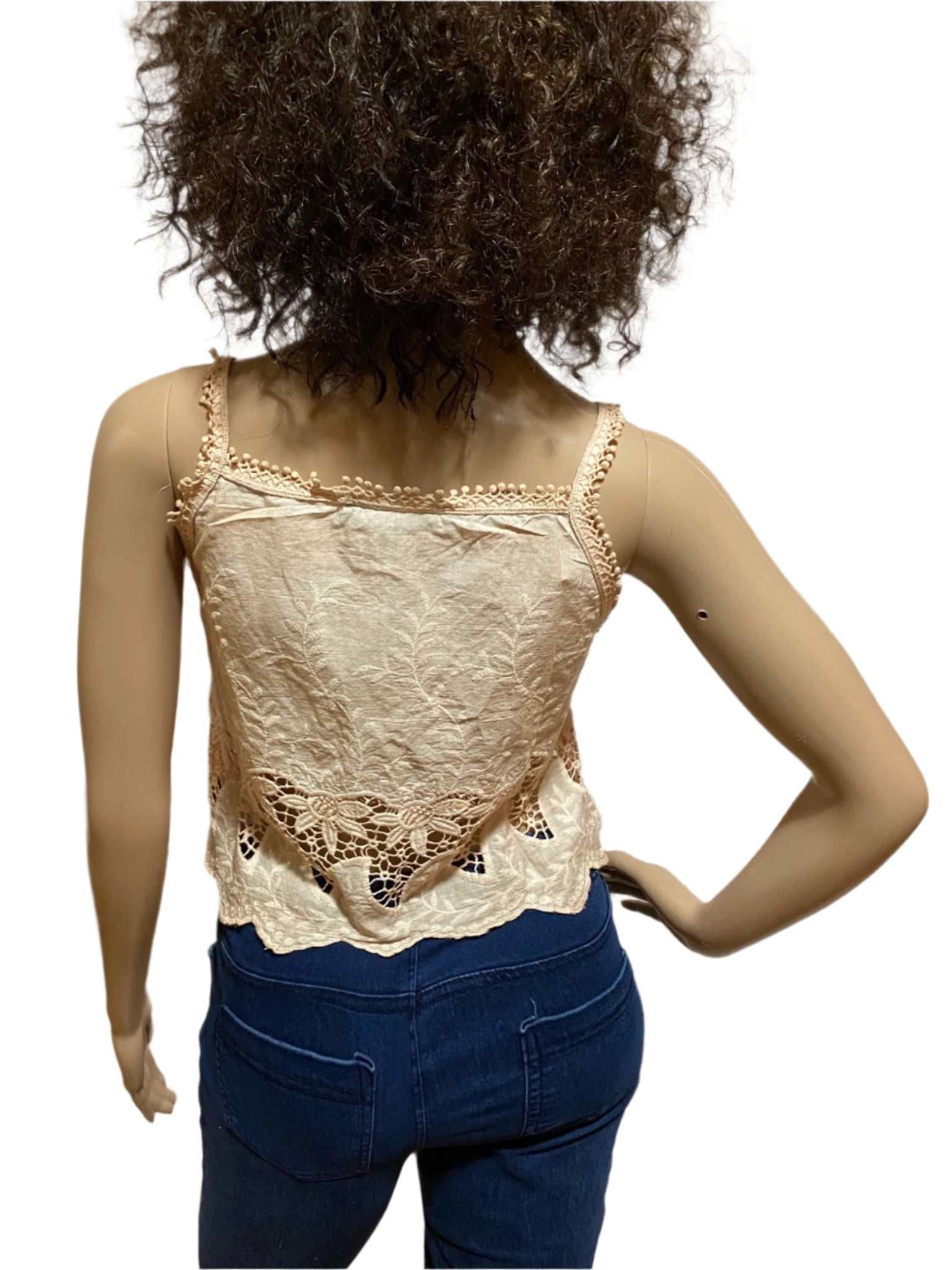 Ice Peach Embroidered Top