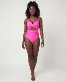 Be Bold Hot Pink Swimsuit With Tummy Control Waist.