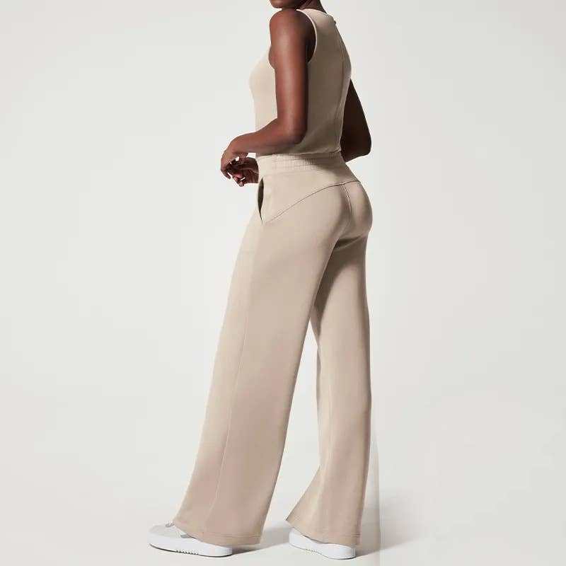 Ladies Apricot Sleeveless Daily Jumpsuit