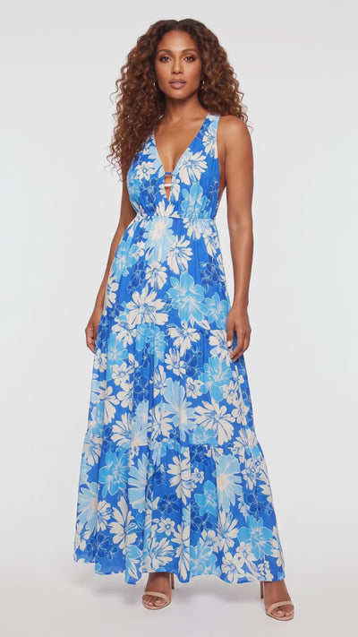 A printed woven maxi dress - ID20126