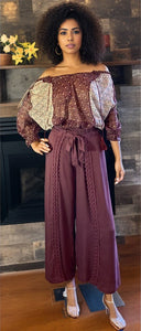 Plum Print Blouse