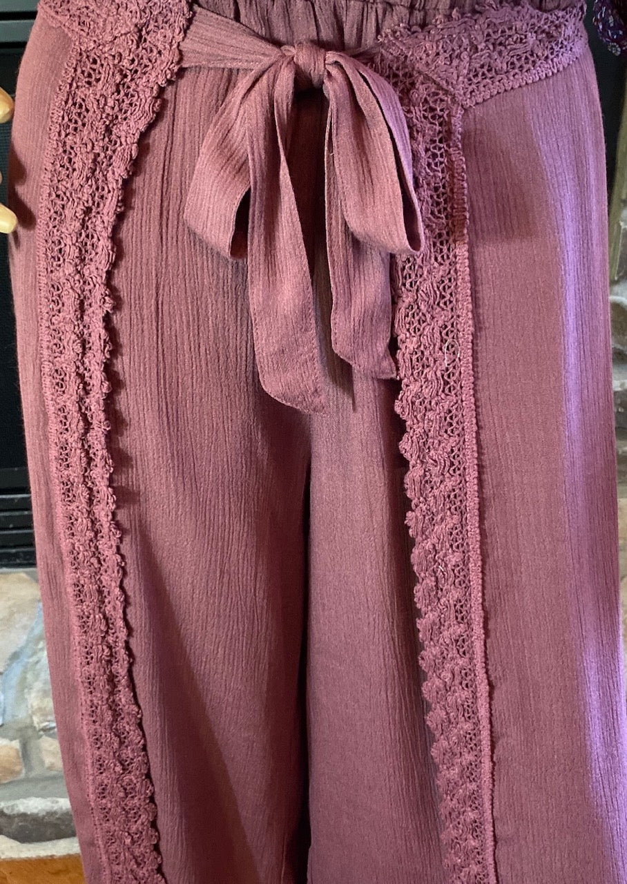 Plum Wrap Pants