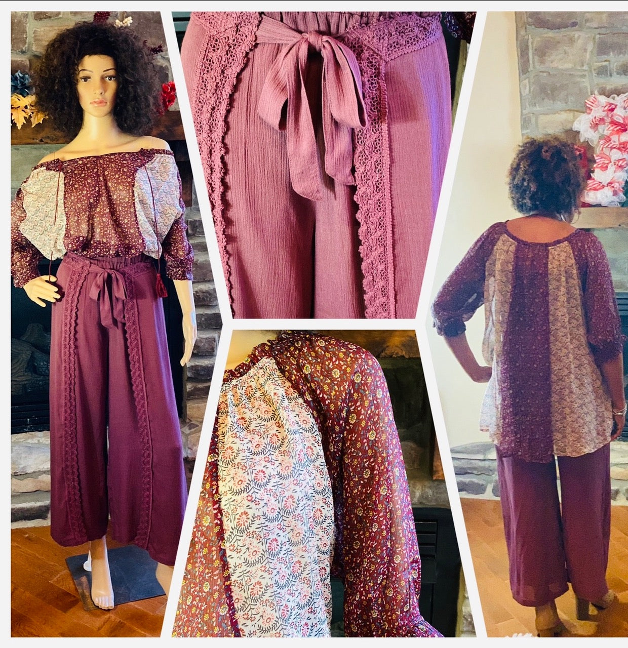 Plum Wrap Pants